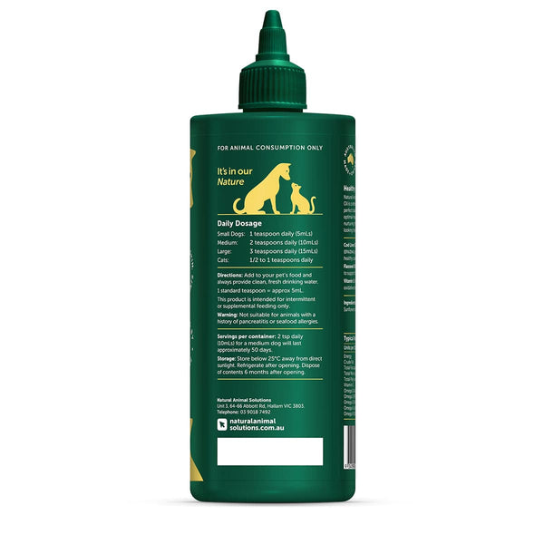 Natural Animal Solutions Omega Oil 3, 6 & 9 - Give Paws