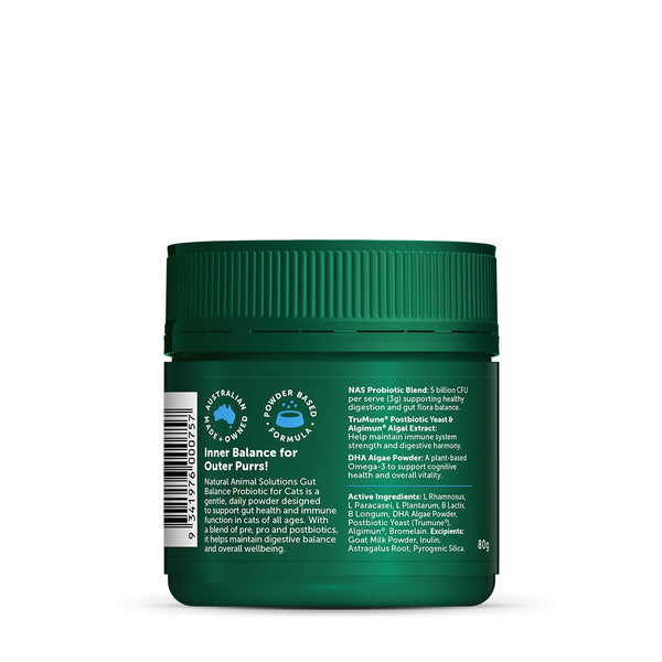 Natural Animal Solutions Gut Balance Probiotic - Feline - Give Paws