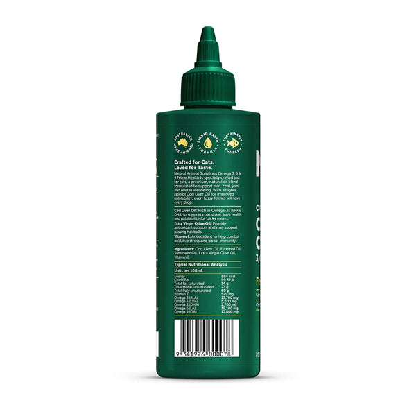 Natural Animal Solutions Cat Omega Oil 3, 6 & 9 - Give Paws