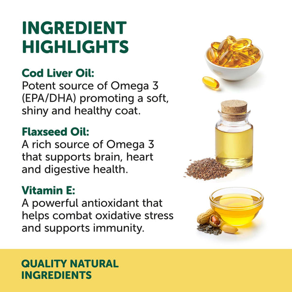 Natural Animal Solutions Omega Oil 3, 6 & 9 - Give Paws