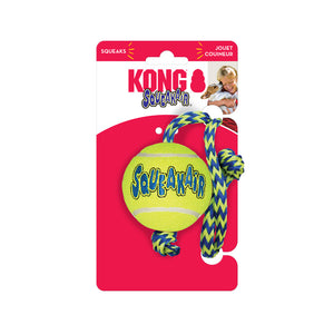 KONG SqueakAir Ball with Rope - Give Paws