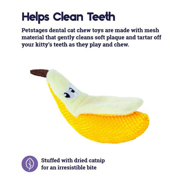 Outward Hound Dental Banana Cat Chew Toy - Give Paws