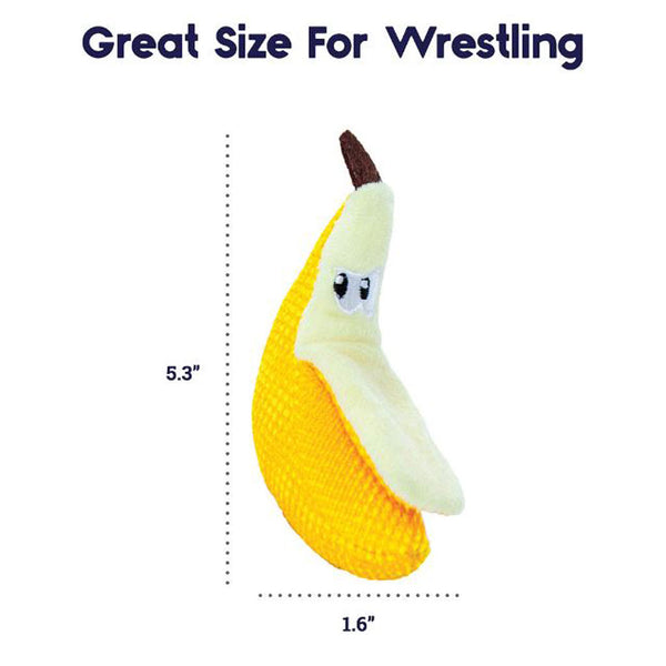 Outward Hound Dental Banana Cat Chew Toy - Give Paws