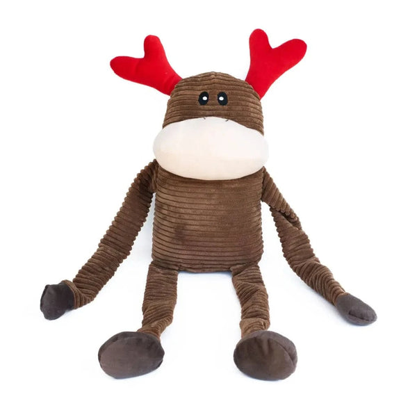 Zippy Paws Holiday Crinkle Reindeer - JUMBO - Give Paws