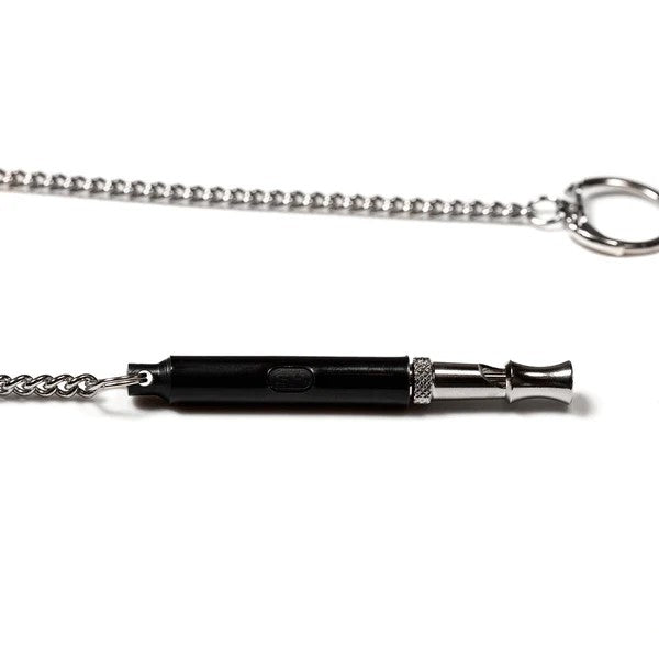 Herm Sprenger Soundless Training Whistle with Plastic Cover, Sleeve and Chain - Give Paws