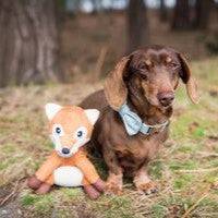 Sustainapaws Fox 100% Recycled Plastic Double Layered Plush Dog Toy - Give Paws