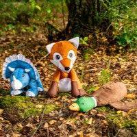 Sustainapaws Triceratops 100% Recycled Plastic Double Layered Plush Dog Toy - Give Paws