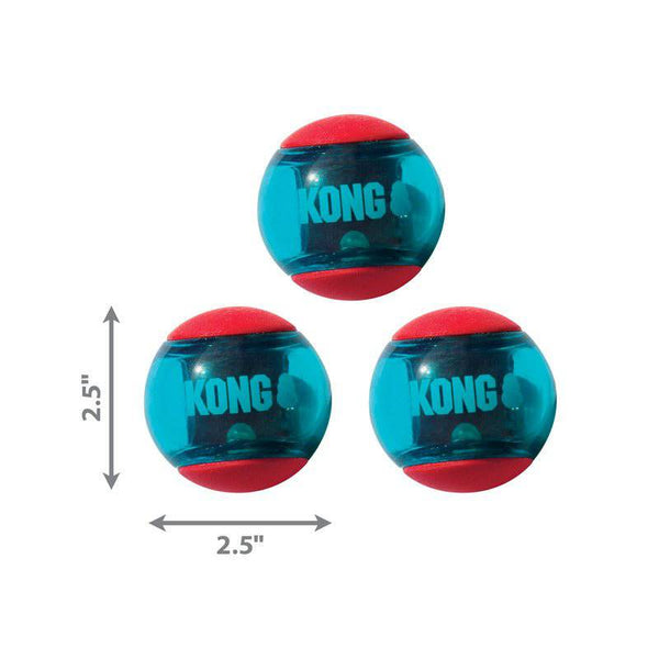KONG Squeezz Action Ball Red - 3 Pack - Give Paws