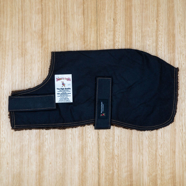 Oilskin Coats - Dark Brown Sherpa - Give Paws