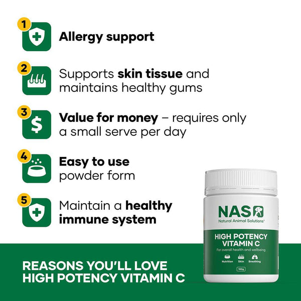 Natural Animal Solution High Potency Vitamin C - Give Paws