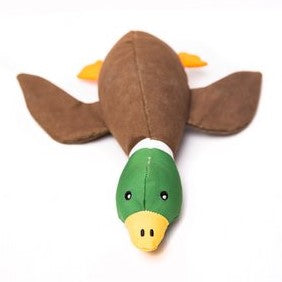 Sustainapaws Duck 100% Recycled Plastic Double Layered Plush Dog Toy - Give Paws