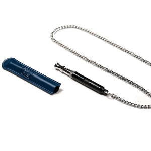 Herm Sprenger Soundless Training Whistle with Plastic Cover, Sleeve and Chain - Give Paws