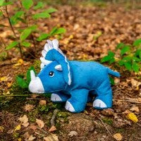 Sustainapaws Triceratops 100% Recycled Plastic Double Layered Plush Dog Toy - Give Paws