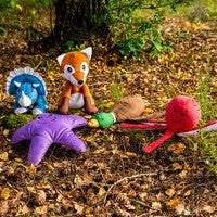 Sustainapaws Triceratops 100% Recycled Plastic Double Layered Plush Dog Toy - Give Paws