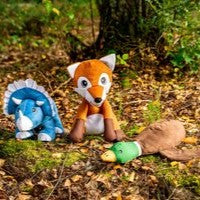Sustainapaws Triceratops 100% Recycled Plastic Double Layered Plush Dog Toy - Give Paws
