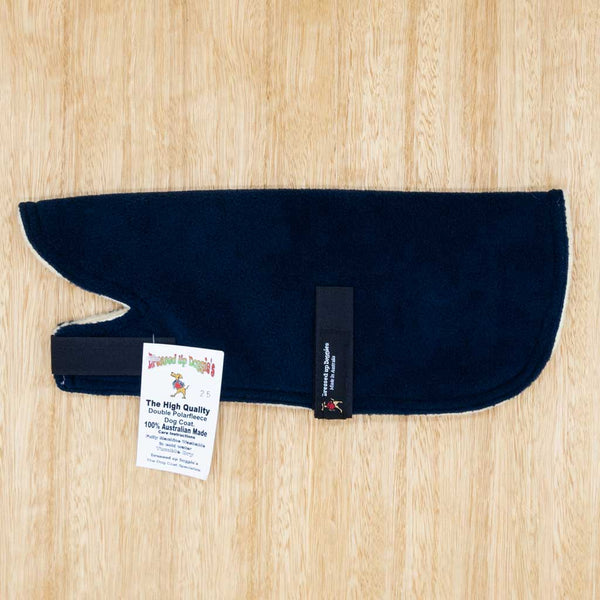 25cm Double Fleece Dog Coat - Straight Fit - Give Paws