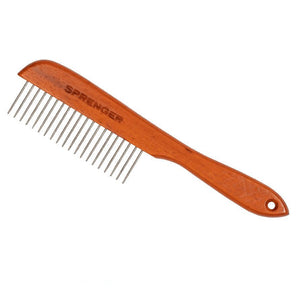 Herm Sprenger Wooden Handle Comb, Slim Handle - Give Paws