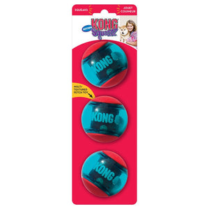 KONG Squeezz Action Ball Red - 3 Pack - Give Paws