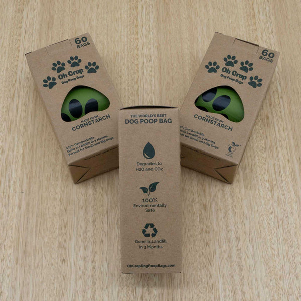 Oh Crap 100% Compostable Dog Poop Bags - Give Paws