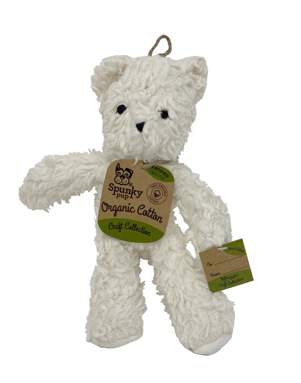 Organic Cotton Bear – White - Give Paws