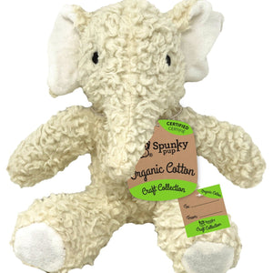 Organic Cotton Elephant – White - Give Paws